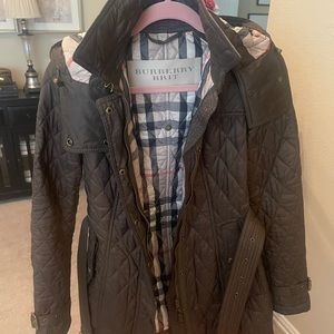 Burberry Brit Quilted Coat with Removable Hood